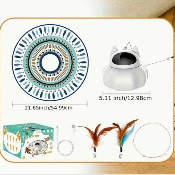 Best cat toy ever for both young and older cats! Cat Laser Toy Automatic, 4 In 1 - Picture 2 of 8